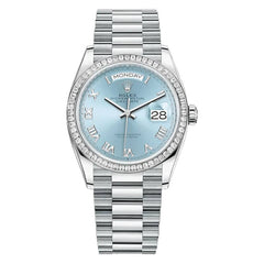 Rolex Day-Date 128396TBR Ice blue Unisex 36MM