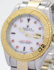 Rolex Yacht-Master Red Diamond and White dial 16623