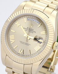 Rolex Day-Date II Gold Dial 218238 Mens 41MM