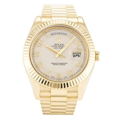 Rolex Day-Date II Ivory Dial 218238 Mens 41MM