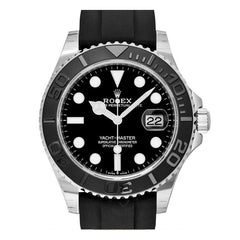 Yacht-Master 42 Automatic Black Dial White Gold Men's Watch