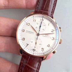 PORTUGIESER CHRONOGRAPH IW371445 ZF FACTORY V2 SILVER DIAL